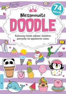 Kolorowanka z naklejkami Niesamowite Doodle - 74 naklejki