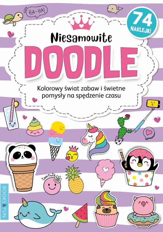 Kolorowanka z naklejkami Niesamowite Doodle - 74 naklejki