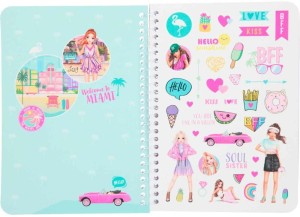 Notes Brokatowy z Naklejkami Szkicownik June & Malia - Top Model