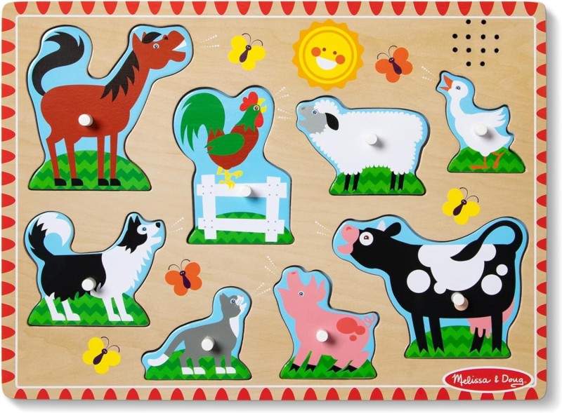 Puzzle z odgłosami zwierząt Farma Melissa & Doug