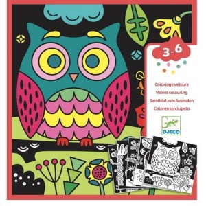 Aksamitna Kolorowanka z Czarnym Tłem W Nocy - Djeco