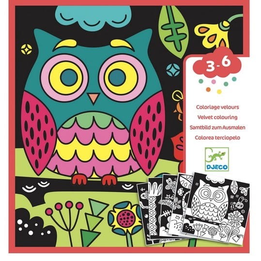 Aksamitna Kolorowanka z Czarnym Tłem W Nocy - Djeco