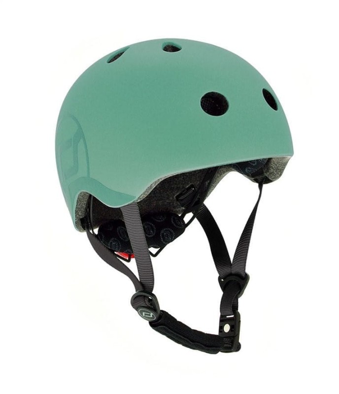 Kask rowerowy dla dzieci z Lampką LED na hulajnogę i rower S-M od 3 lat Forest Scoot & Ride