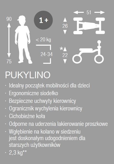 Rowerek biegowy Jeździk retro rose różowy Pukylino PUKY