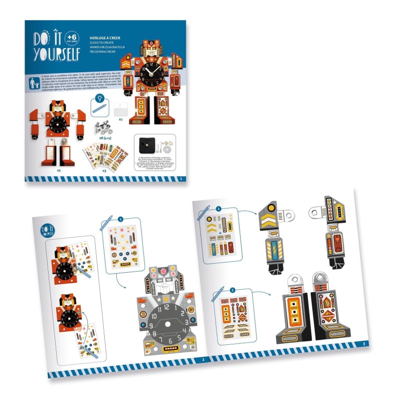 Zegar Robot zrób sam Djeco