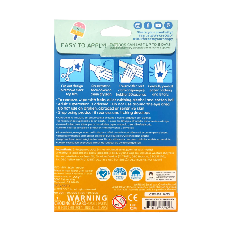 Tatuaże dla dzieci Lody Ooly