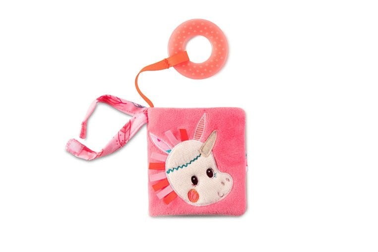 Miękka książeczka z gryzakiem Jednorożec Louise - Lilliputiens