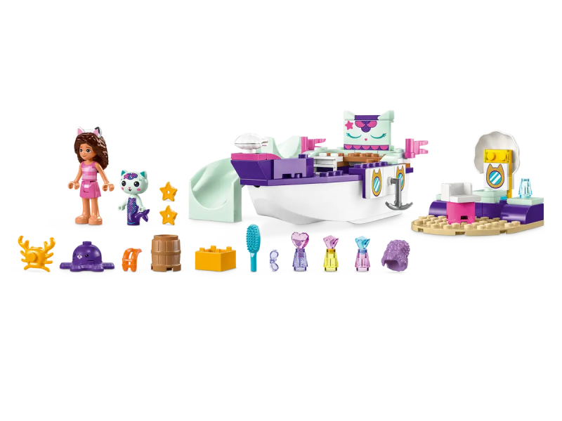 GABBY'S DOLLHOUSE Statek i spa Gabi i Syrenkotki Lego 10786