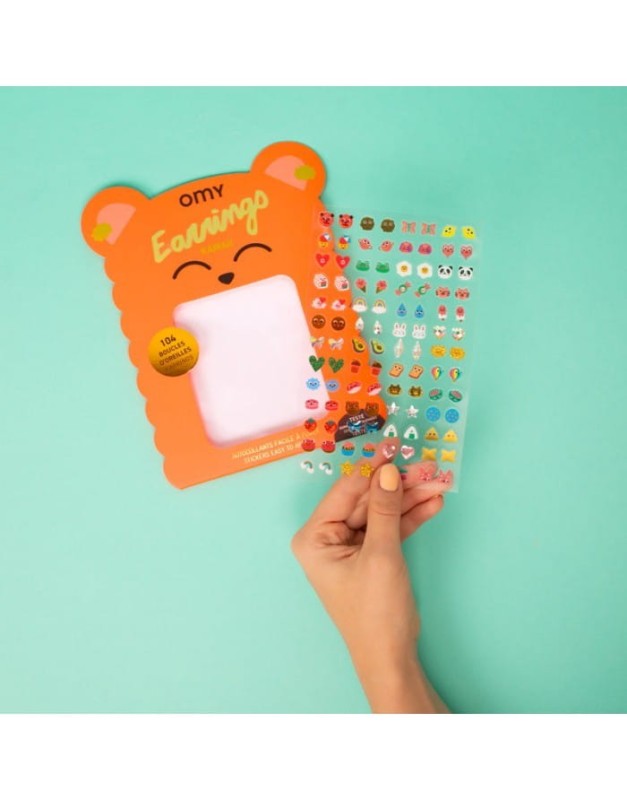 Kolczyki samoprzylepne dla dzieci KAWAII omy