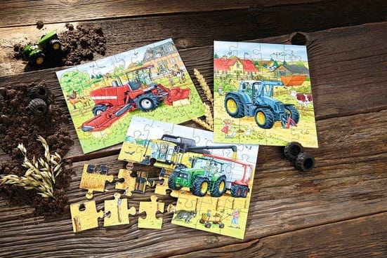 Puzzle z traktorem 24 el. Obrazki 3w1 - Haba