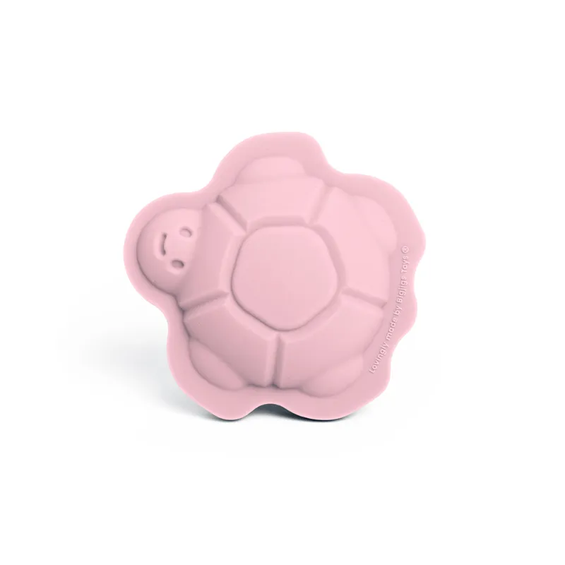 Silikonowe foremki do piasku 4 szt różowe Bigjigs Toys