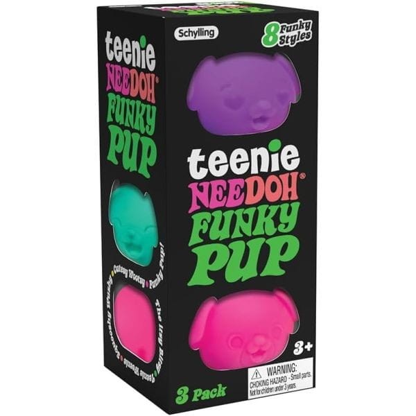 Schylling gniotki Pieski sensoryczne 3 szt. Teenie Needoh Funky Pups
