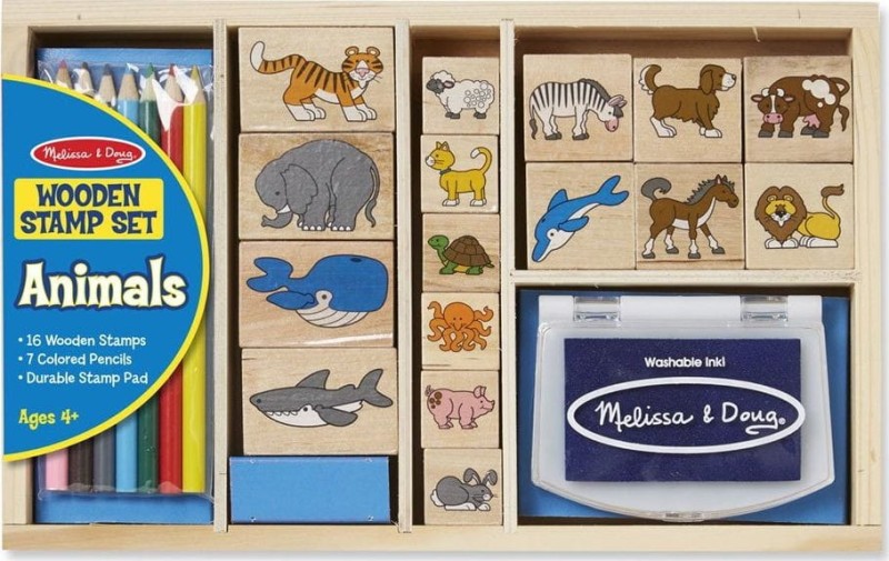 Stempelki Zwierzęta z Tuszem i Kredkami - Melissa & Doug
