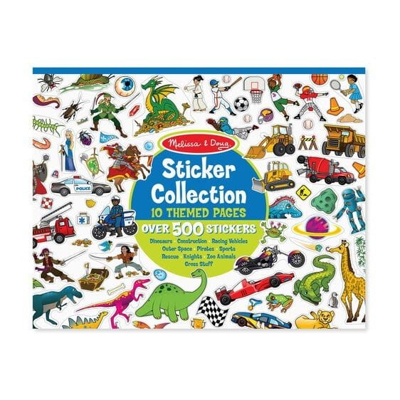 Naklejki Pojazdy Dinozaury Rycerze Kosmos 500 szt. - Melissa & Doug