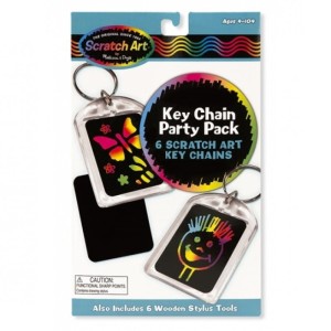 Breloczek Wydrapywanka 6 szt. Key Chain Scratch Art - Melissa & Doug