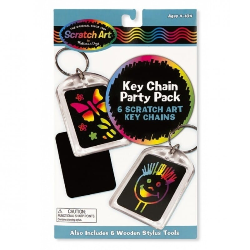 Breloczek Wydrapywanka 6 szt. Key Chain Scratch Art - Melissa & Doug