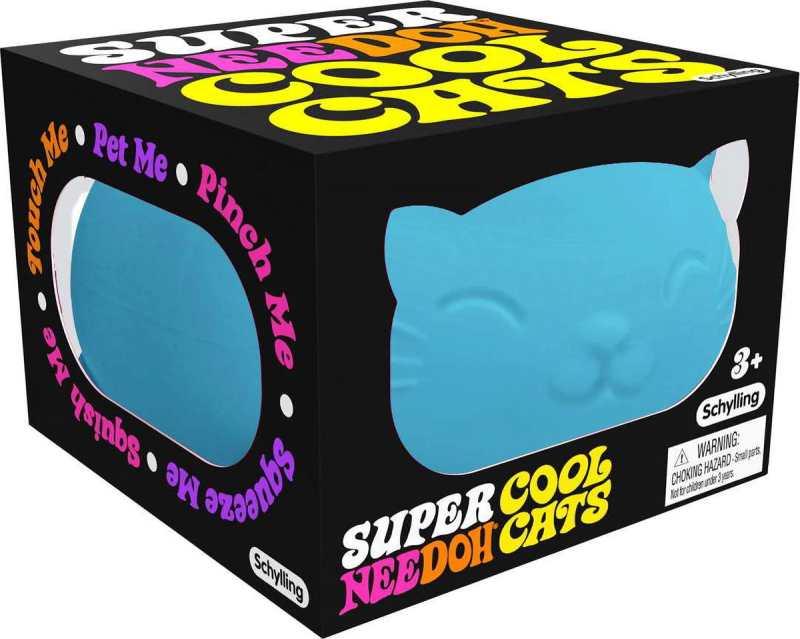 Gigantyczny gniotek Kotek niebieski Cool Cats Super Needoh Schylling