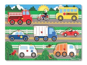 Układanka drewniana Pojazdy Puzzle - Melissa & Doug