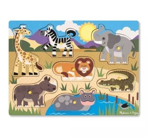 Puzzle z uchwytami Zwierzęta Safari - Melissa & Doug