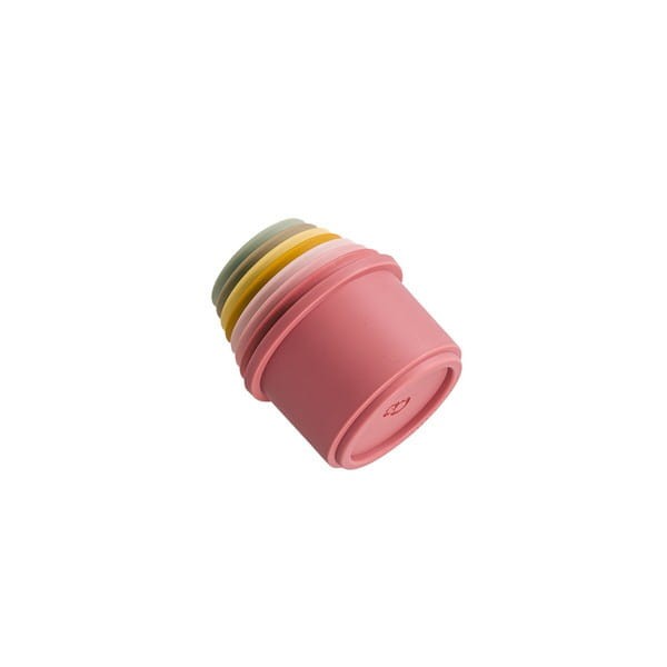 Wieża Kubeczki z Cyframi Pink - Little Dutch