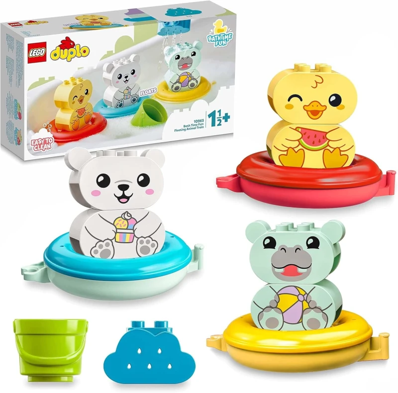 Zabawa w kąpieli: pływający pociąg ze zwierzątkami 10965 Lego Duplo