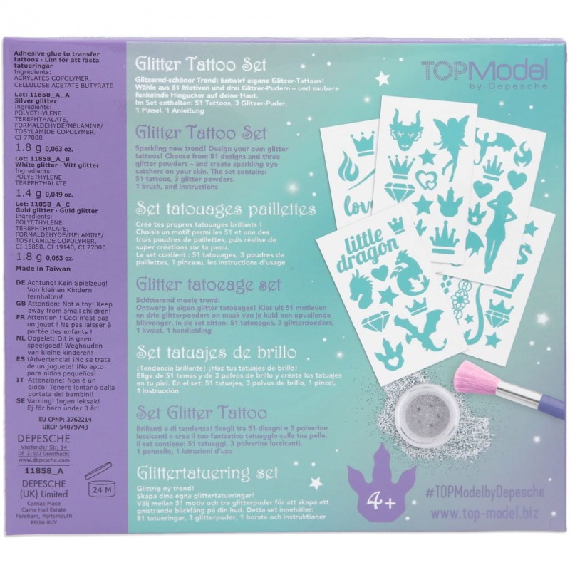 Tatuaże Brokatowe Dragon Love - TOPModel