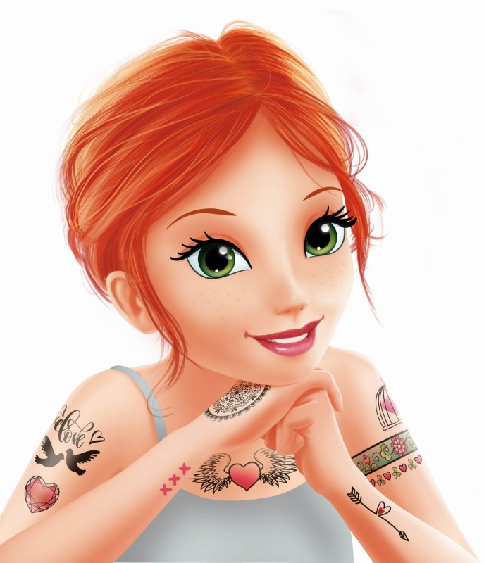 Tatuaże Dziecięce Serca 75 szt. Be Teens - Buki