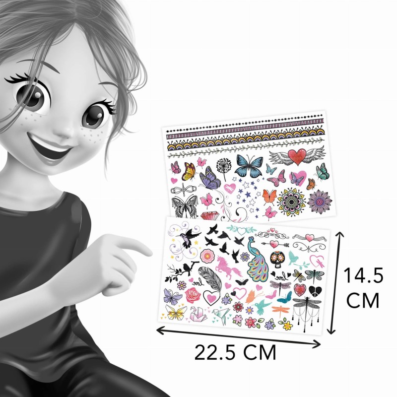 Tatuaże Dziecięce Motyle 75 szt. Be Teens - Buki