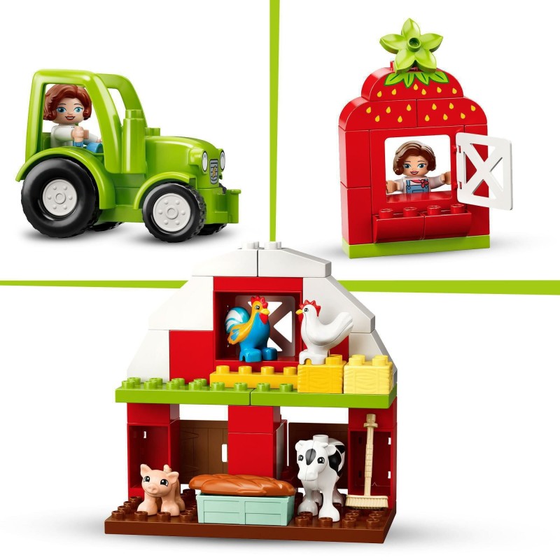 Zestaw Klocków Lego Duplo Stodoła, traktor i zwierzęta gospodarskie 10952