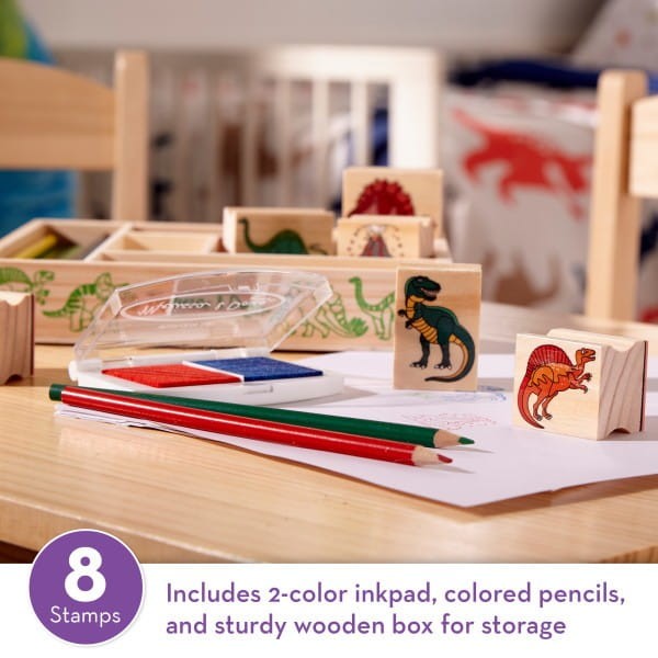 Stempelki Dinozaury z Tuszem i Kredkami - Melissa & Doug