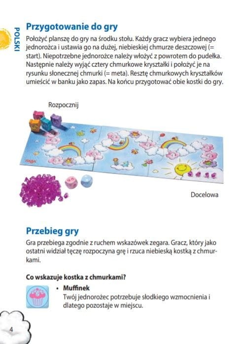 Gra Planszowa Jednorożce w chmurkach - Haba