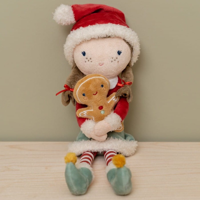 Świąteczna Lalka Rosa 35 cm w Pudełku - Little Dutch