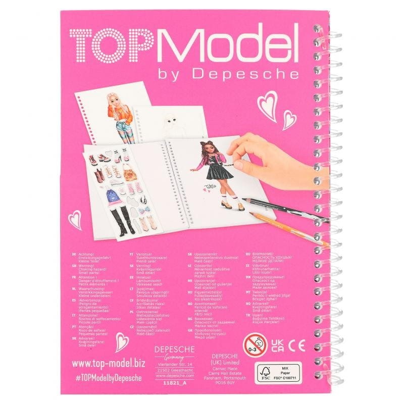 Notesik do Projektowania Mody z Naklejkami - TOPModel