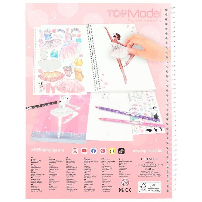 Kolorowanka z Naklejkami Balet piórka - TOPModel