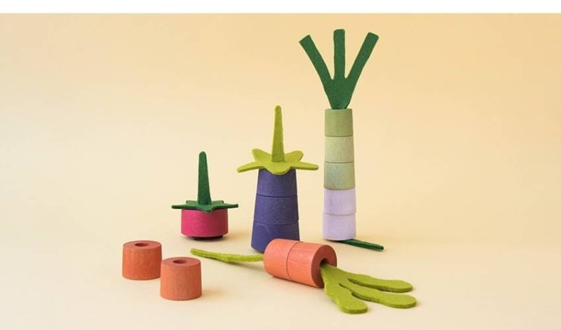 Drewniana Nawlekanka Warzywa Veggies - Londji