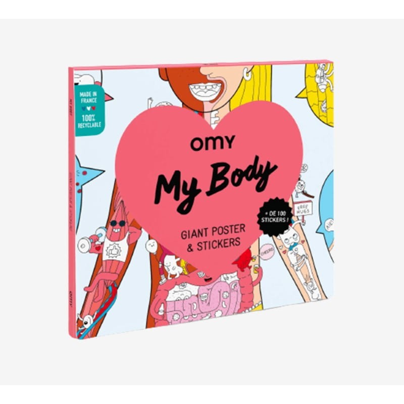 Plakat z Naklejkami Ciało Człowieka - omy