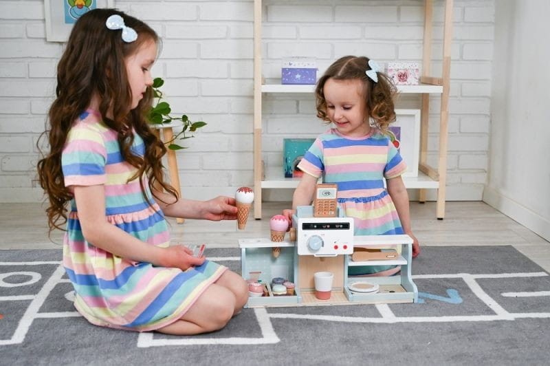 Drewniana Lodziarnia Kawiarnia z Ekspresem - Adam Toys