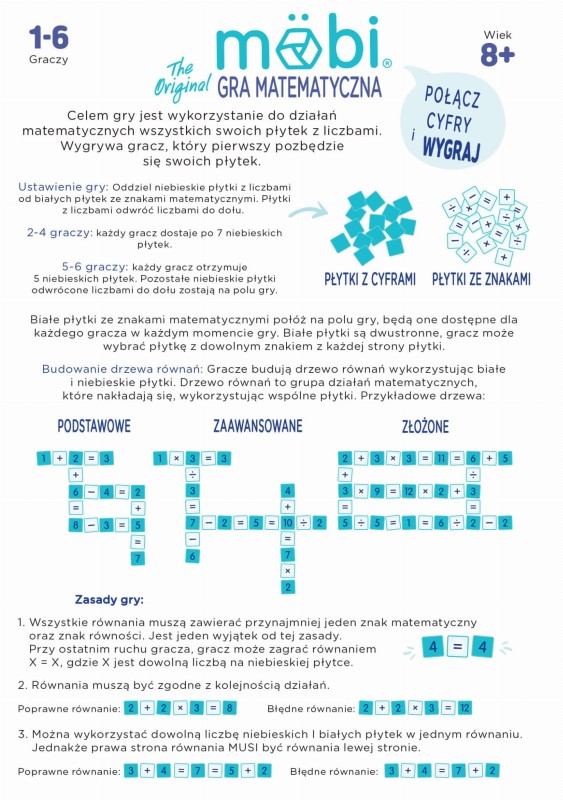 Gra Matematyczna Krzyżówka - Mobi