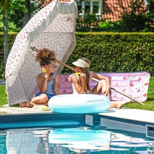 Różowy Materac z Brokatem Dots - The Swim Essentials