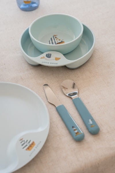 Talerzyk z wysokim Brzegiem Mio Mepal błękitny - Little Dutch