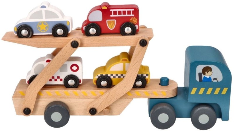 Piętrowa Ciężarówka z Pojazdami Ratunkowymi - Adam Toys