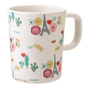 Kubek z uchwytem Paryż Emilii biały - Maison Petit Jour
