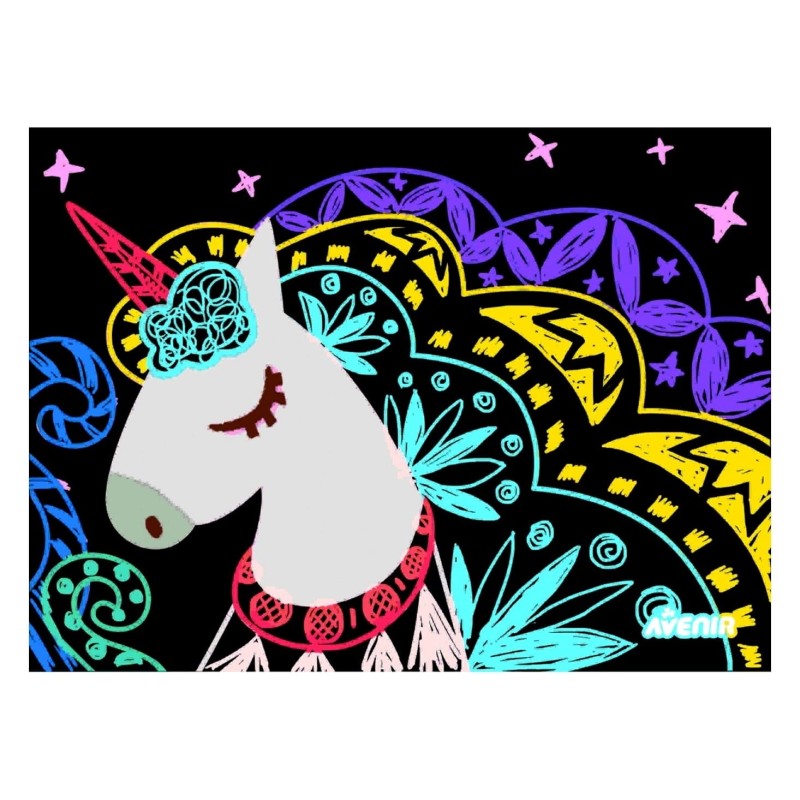 Jednorożce Wydrapywanki dla Dzieci 4 szt. Scratch - Avenir