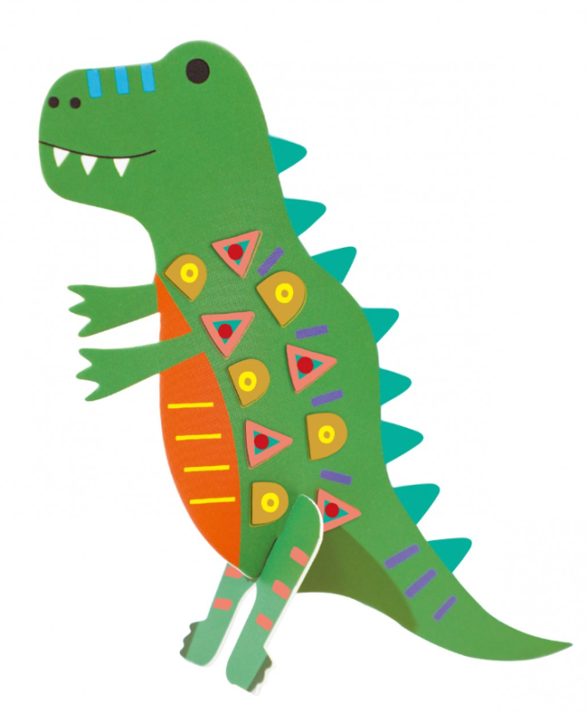 Dinozaury Trójwymiarowa Scenografia z Naklejkami - Avenir