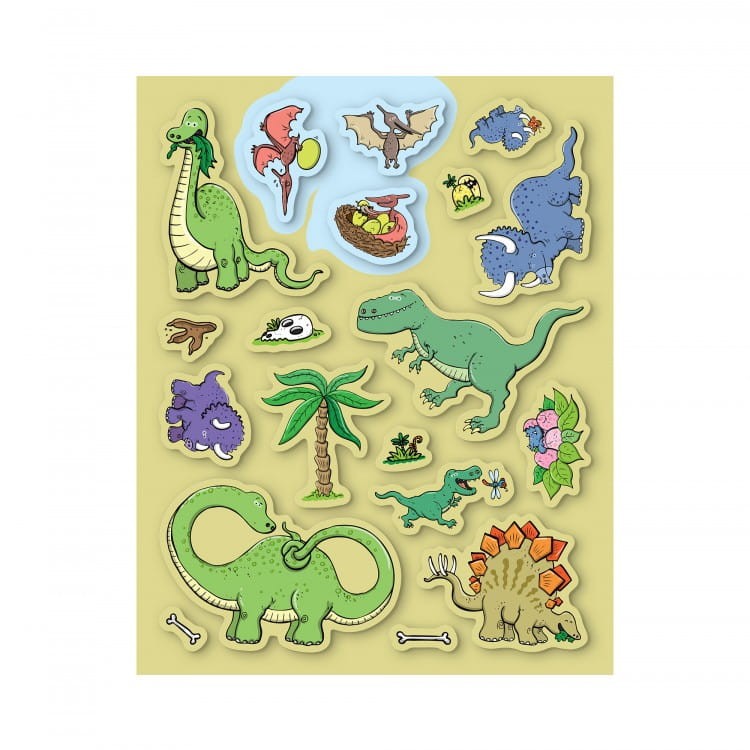 Dinozaury Interaktywne mówiące naklejki zeszyt - Czytaj z Albikiem