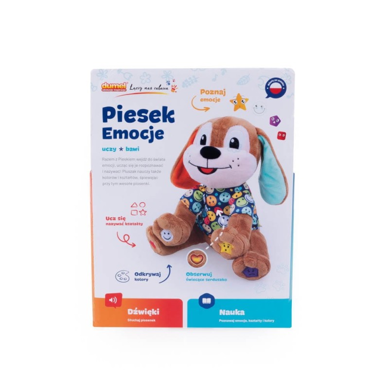 Piesek uczy dzieci rozpoznawania i nazywania emocji Dumel Discovery
