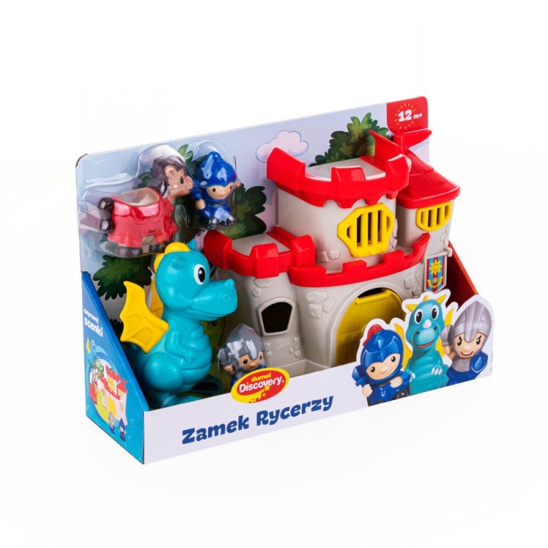 Zamek Rycerski, 2 rycerzy, koń i smok Dumel