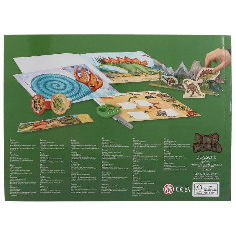 Wycinanki z Nożyczkami Dinozaury Dino World