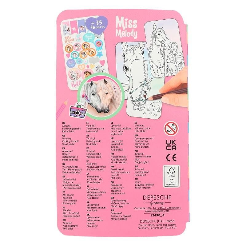 SELFIE Kolorowanka z naklejkami Konie - Miss Melody