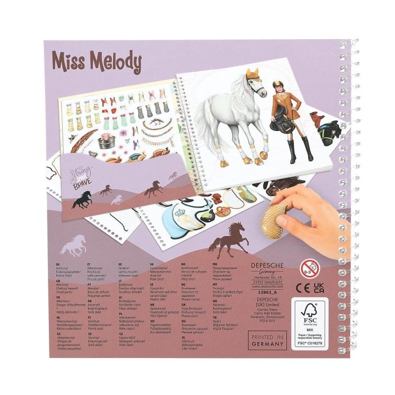 Miss Melody ubieranie Koni i Jeźdźców Naklejki Dress Me Up